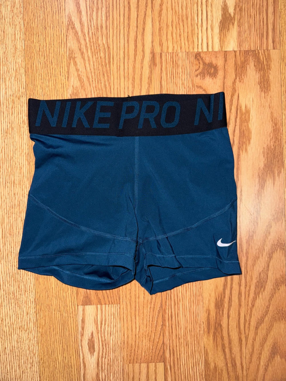 Nike Pro Teal Blue Women's Training Shorts